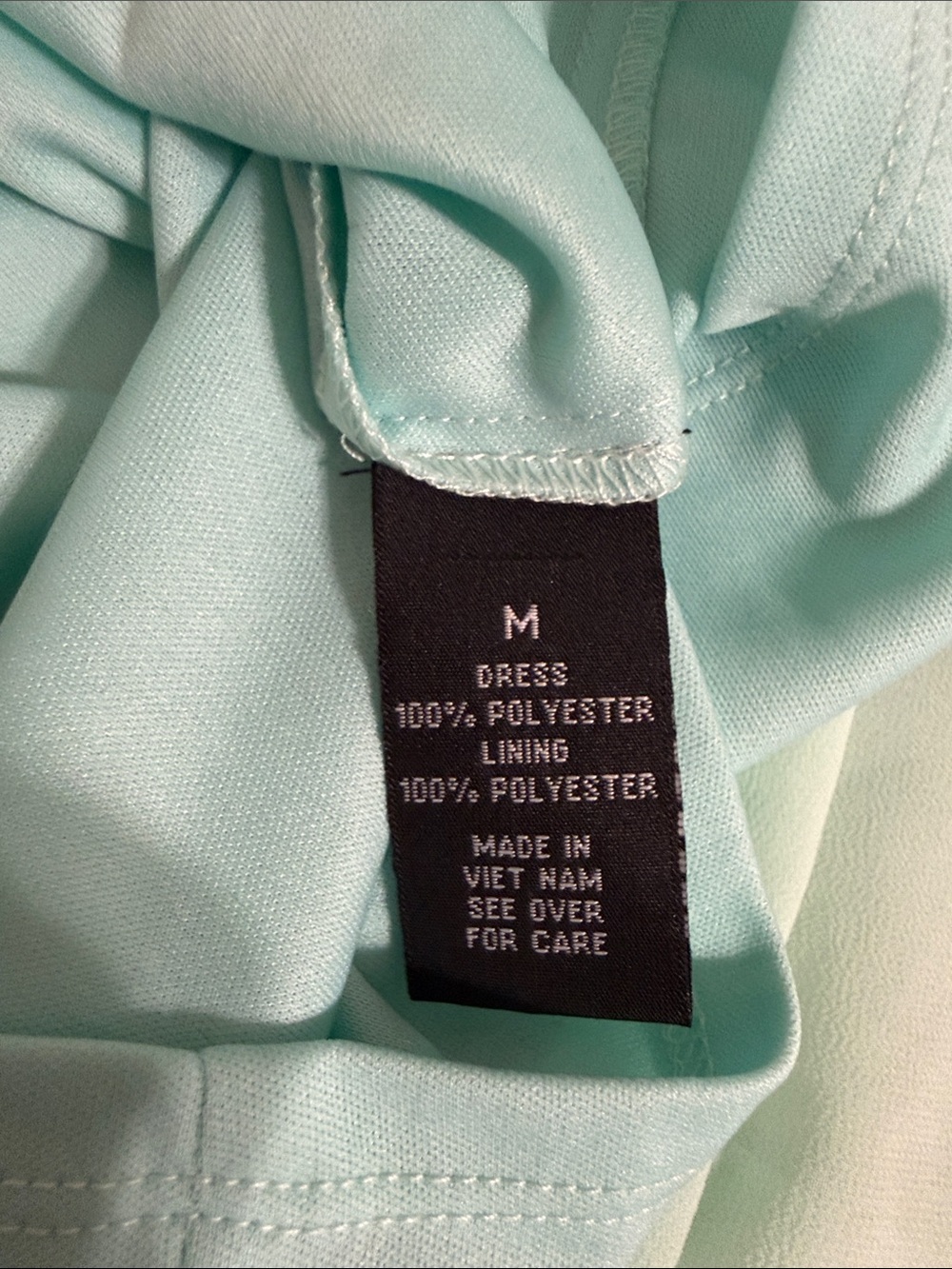 A. Byer Scalloped Edge Chiffon Shift Mint Green Dress - Picture 8 of 12